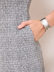 Friends Like These Black/White Boucle Seam Detail Mini Dress - Image 4 of 5
