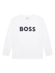 BOSS White Logo Long Sleeve T-Shirt - Image 1 of 2