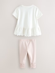 smALLSAINTS Amore Underground Broderie T-Shirt and Leggings Younger Set - صورة 9 من 13