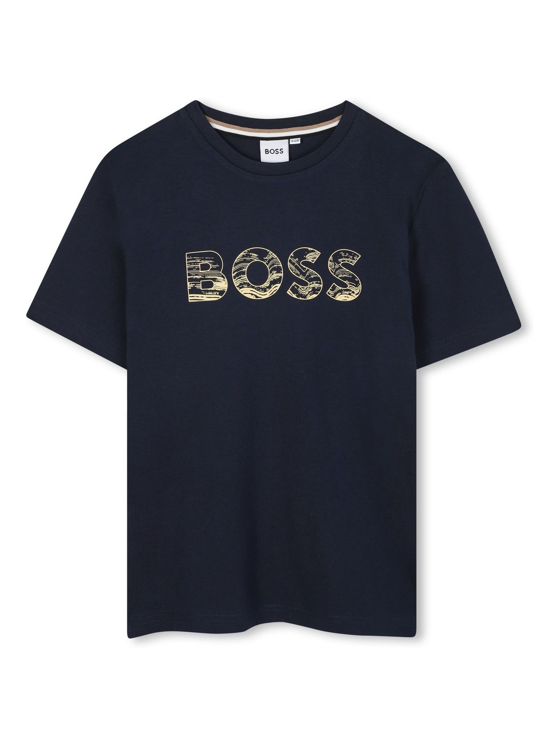 Next：日本 ブルー - BOSS ロゴ半袖 Tシャツ from Next Japan
