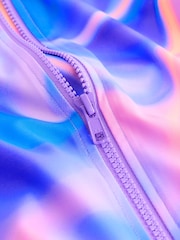 Purple Ombre Sunsafe Rash Vest Bikini And Scrunchie Swim Set (3-16yrs) - Image 11 of 11