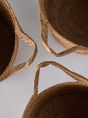 The Set 3 Pack Natural Oval Storage Baskets - Image 3 of 5