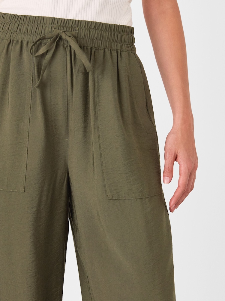 Whistles Green Petite Tie Waist Trousers - Image 5 of 5 Whistles Green Petite Tie Waist Trousers - Image 5 of 5