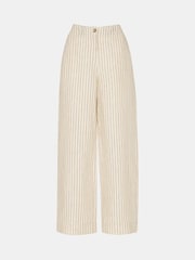 Whistles Nude Stripe 100% Linen Trousers - Image 5 of 5