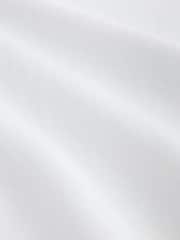 White Grandad Collar Cotton Linen Blend Long Sleeve Shirt - Image 7 of 7