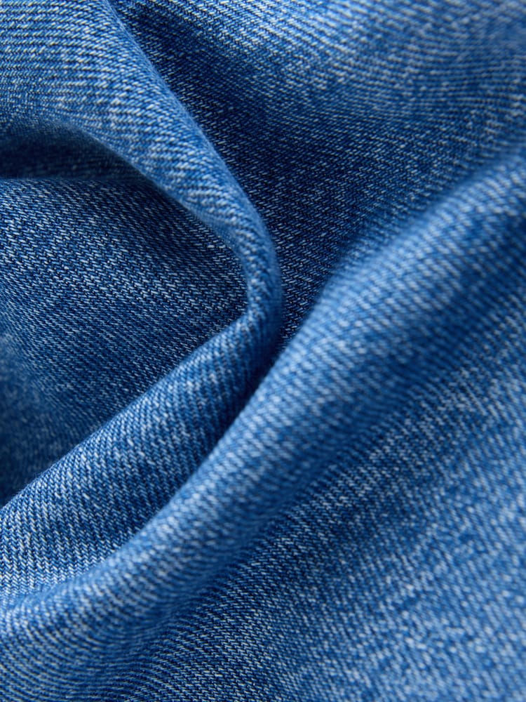 Orta Mavi - Pullon Barrel Jeans (3-16il) - 4şəkildən 4 şəkil