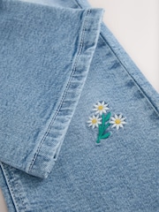 Decolorat - Floral brodate Evazat Blugi (3-16ani) - Imaginea 8 din 8