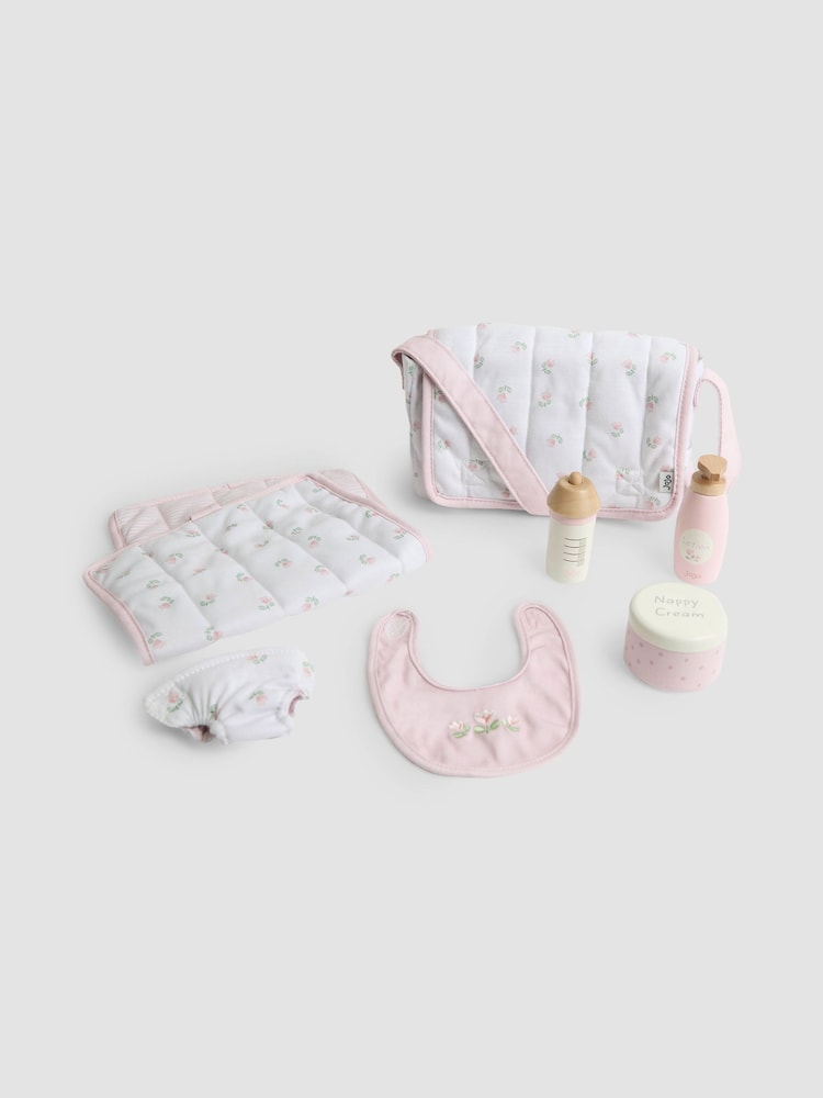 JoJo Maman Bébé Baby Doll Changing Mat Bag & Accessories - Image 1 of 4 JoJo Maman Bébé Baby Doll Changing Mat Bag & Accessories - Image 1 of 4