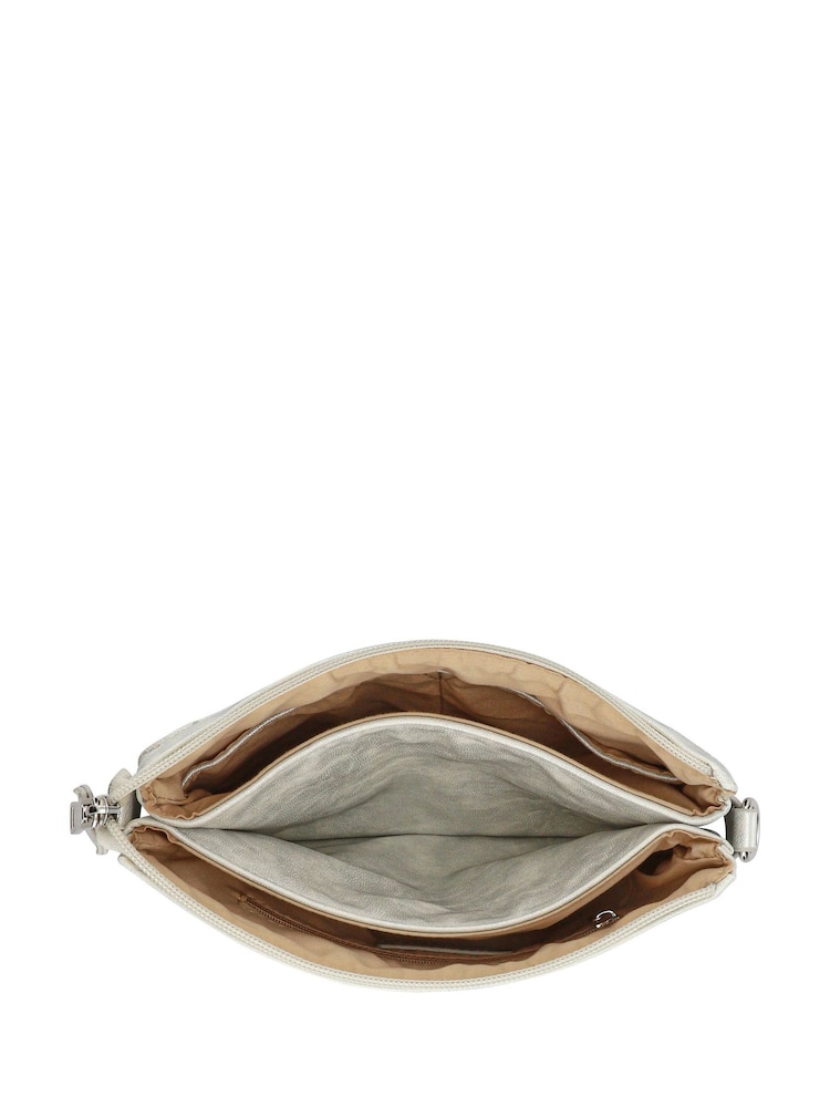 Pavers Silver Zip Close Shoulder Bag - Image 4 of 4