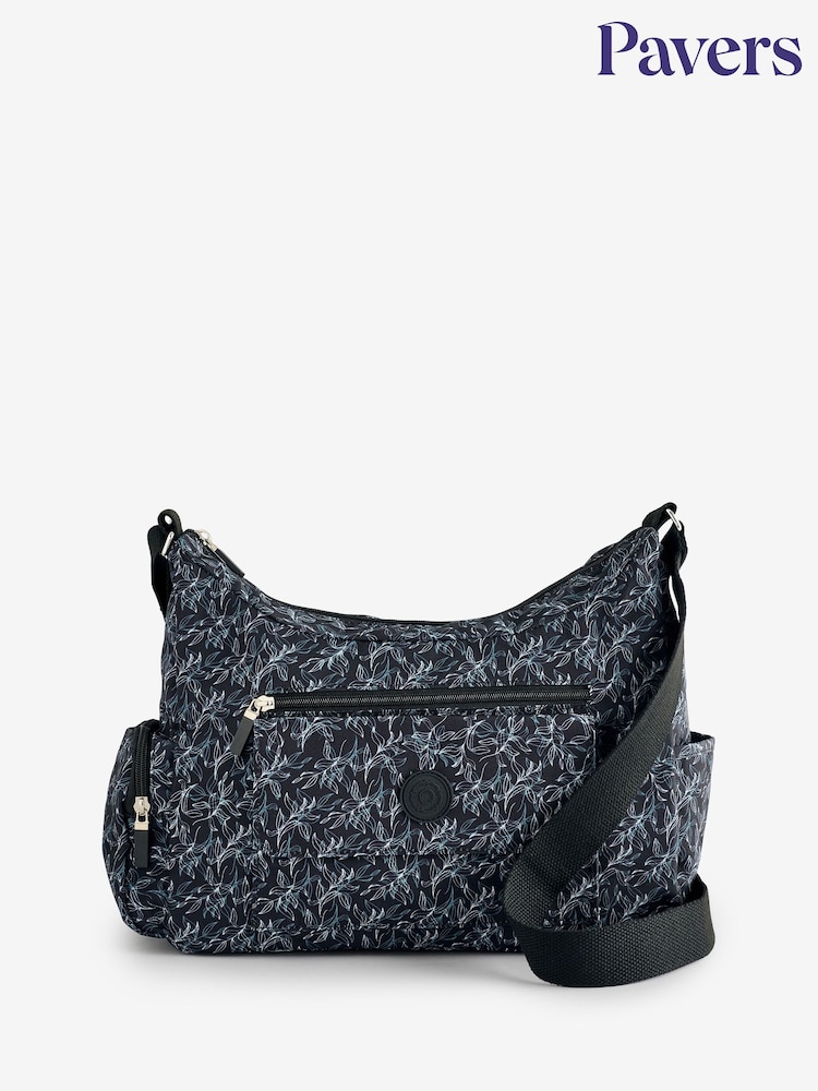 Pavers Black Zip Close Shoulder Bag - Image 2 of 3 Pavers Black Zip Close Shoulder Bag - Image 2 of 3