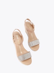 KG Kurt Geiger Silver Chrome PAISLEY BLING2 Sandals - Image 2 of 4