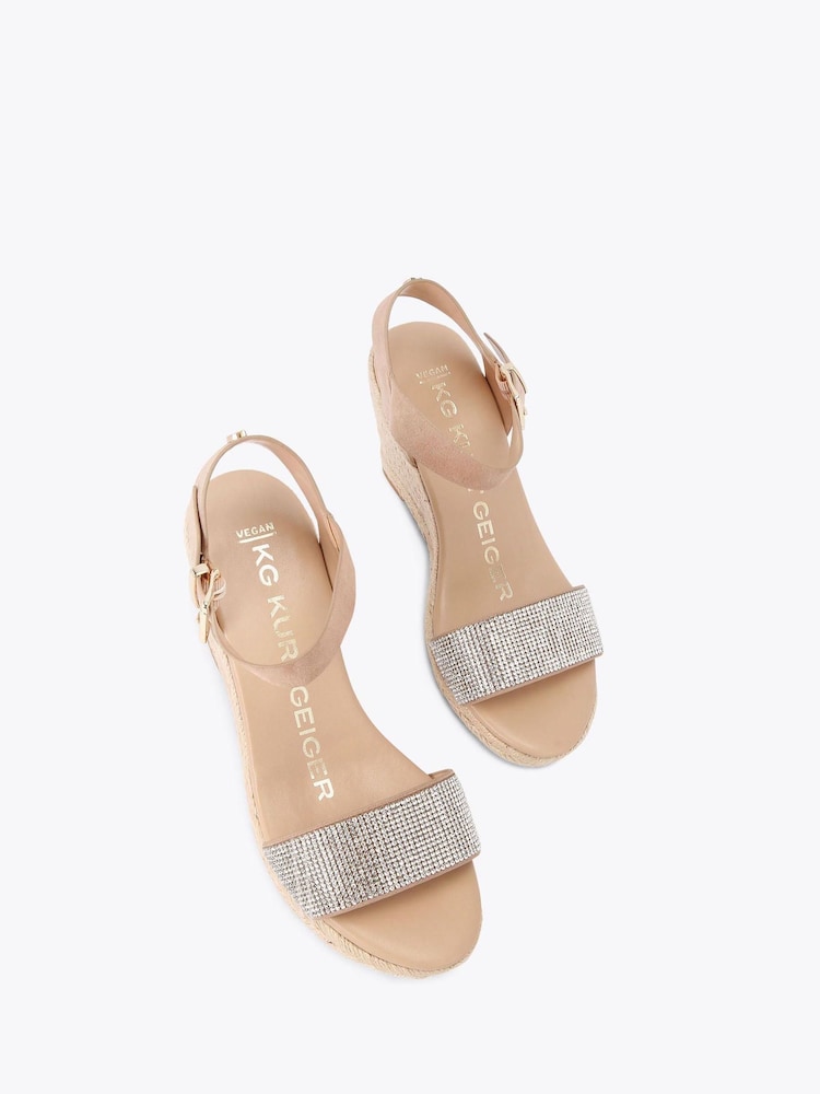 KG Kurt Geiger Silver Chrome PAISLEY BLING2 Sandals - Image 2 of 4