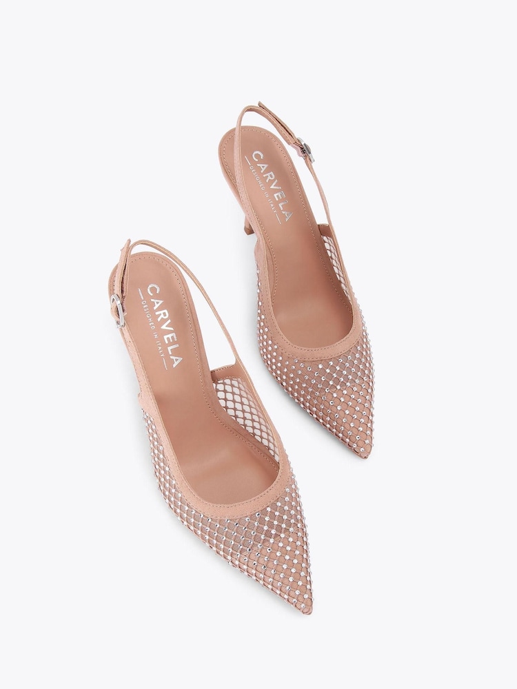 Carvela Pink Lavish Jewel Shoes - Image 2 of 4