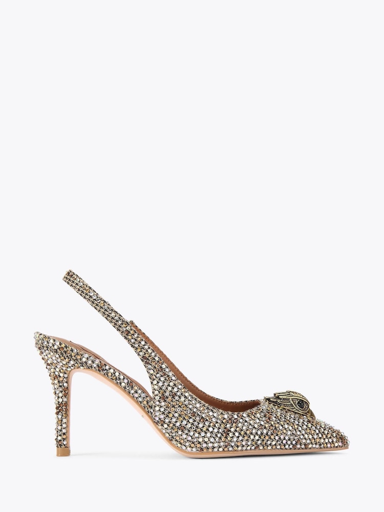 Kurt Geiger London Silver Belgravia High Sling Shoes - Image 2 of 5