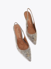Kurt Geiger London Silver Belgravia High Sling Shoes - Image 3 of 5