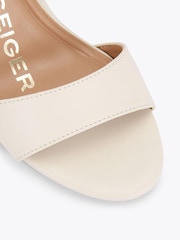 KG Kurt Geiger Cream Faryn Block Sandals - Image 3 of 4