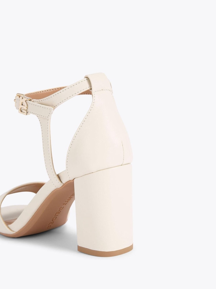 KG Kurt Geiger Cream Faryn Block Sandals - Image 4 of 4