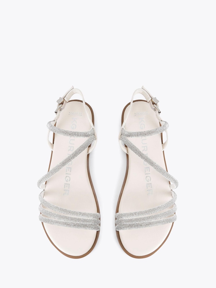 KG Kurt Geiger Chrome Reece2 Sandals - Image 2 of 4