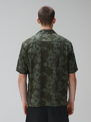 Grønn - Jacquard Print kortermet skjorte - Bilde 4 av 8