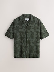 Grønn - Jacquard Print kortermet skjorte - Bilde 6 av 8