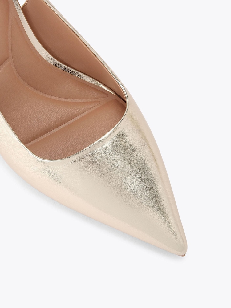 Carvela Gold Spirit Sling Shoes - Image 5 of 5