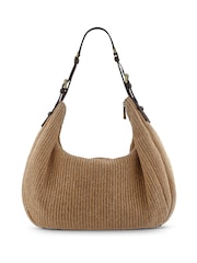 Jones Bootmaker Natural Waves Zipped Leather Shoulder Bag - Image 2 of 4