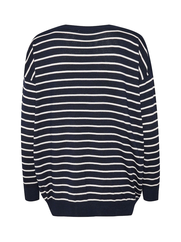 Kaffe Blue Kamala Stripe Long Sleeve Jumper - Image 6 of 6 Kaffe Blue Kamala Stripe Long Sleeve Jumper - Image 6 of 6