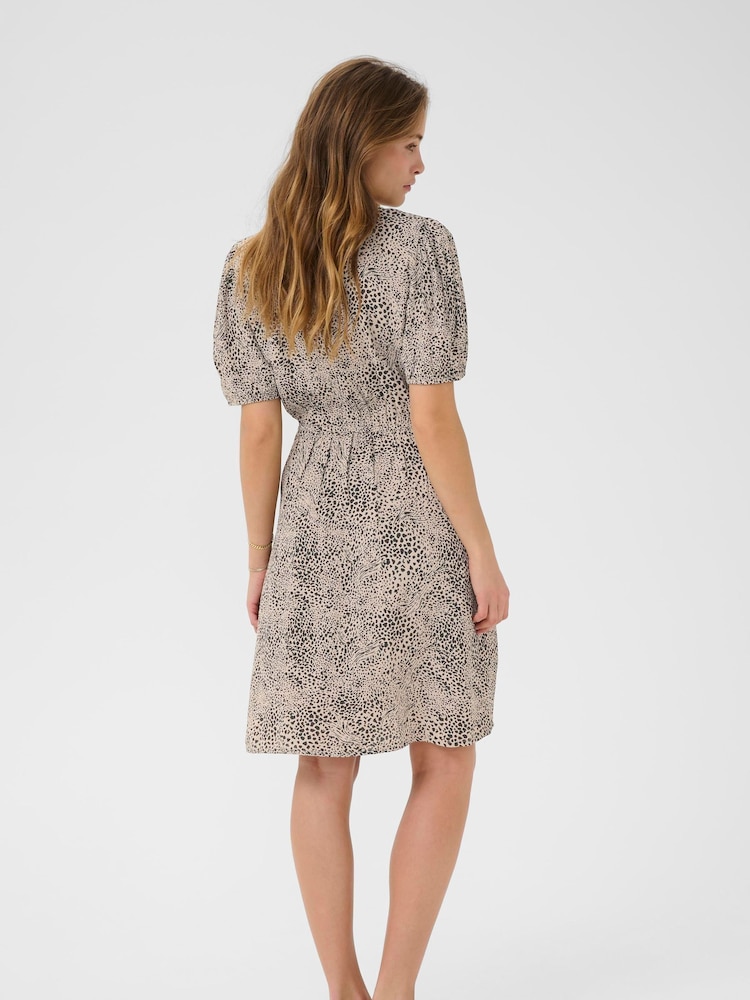 Kaffe KAliana Short V-Neck Black Dress - Image 2 of 5
