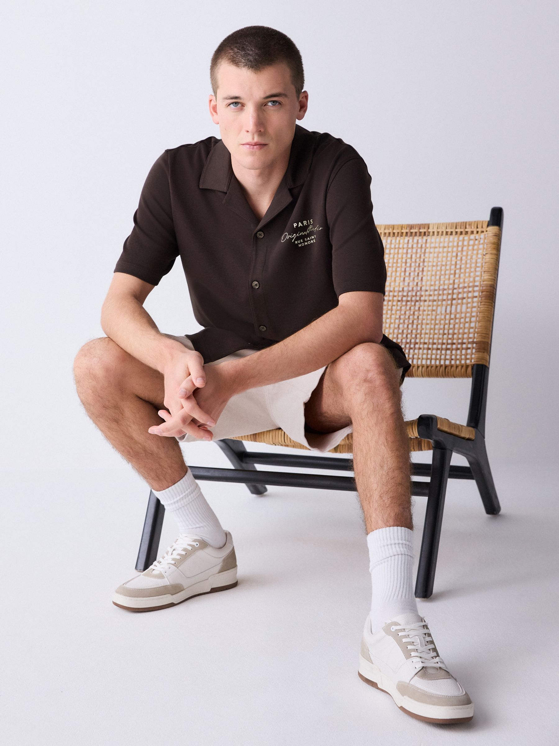 Buy Brown Jersey Print Short Sleeve Shirt from Next Canada