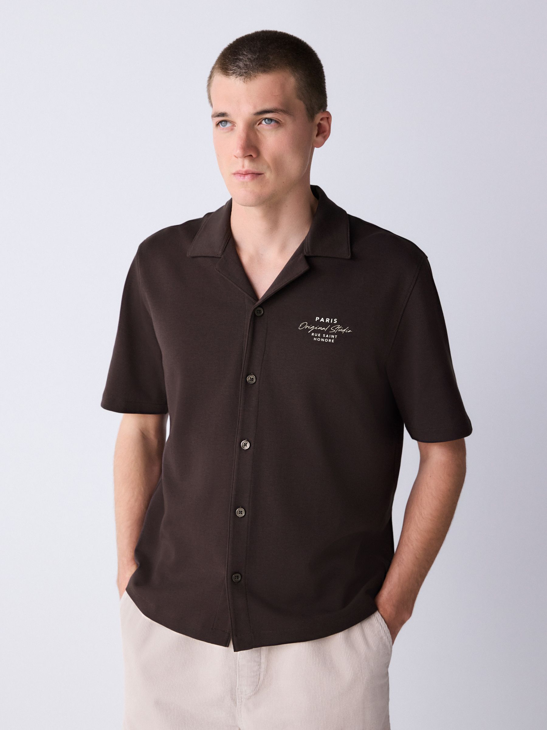 Buy Brown Jersey Print Short Sleeve Shirt from Next South Africa