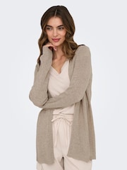 ONLY Natural Long Sleeve Open Knit Cardigan - Image 1 of 3