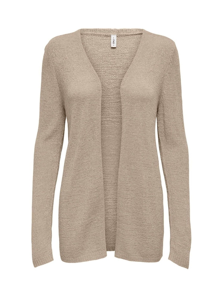 ONLY Natural Long Sleeve Open Knit Cardigan - Image 2 of 3