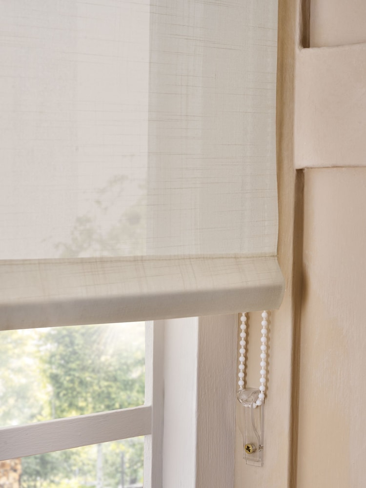Natural Ready Made Sheer Textured Roller Blinds - Image 5 of 5