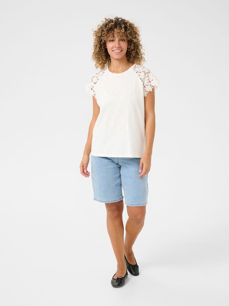 Cream CRFin 100% Cotton White T-Shirt - Image 2 of 6 Cream CRFin 100% Cotton White T-Shirt - Image 2 of 6