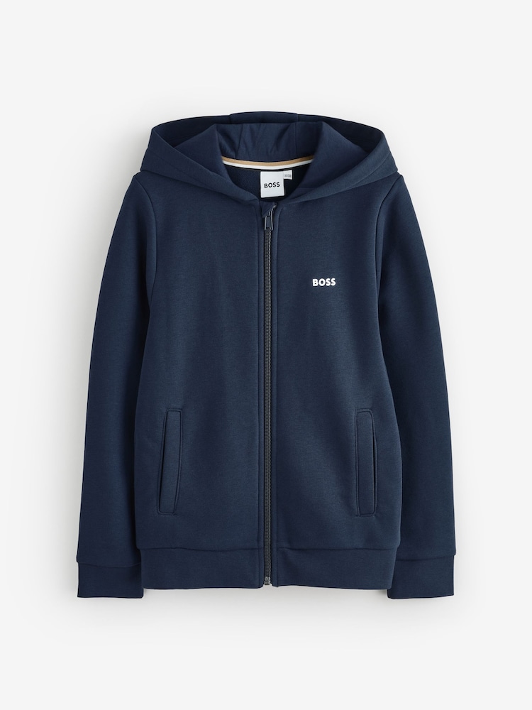 BOSS Blue Logo Joggers and Zip Hoodie Set - Image 2 of 3 BOSS Blue Logo Joggers and Zip Hoodie Set - Image 2 of 3