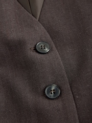 Chocolate Brown Waistcoat with Linen - Image 7 of 8