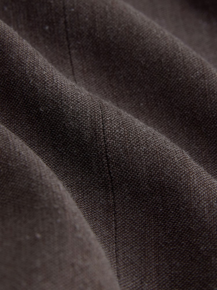 Chocolate Brown Waistcoat with Linen - Image 8 of 8 Chocolate Brown Waistcoat with Linen - Image 8 of 8