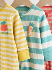 Multi Stripe Baby Sleepsuit 3 Pack (0mths-3yrs) - Image 12 of 12