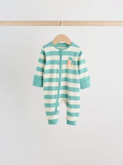 Multi Stripe Baby Sleepsuit 3 Pack (0mths-3yrs) - Image 6 of 12