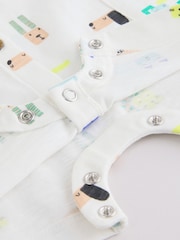 Green Print Jersey Baby Rompers 3 Pack - Image 10 of 10