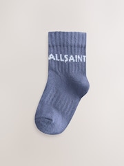 smALLSAINTS Blue Logo Neutral Baby Socks 5 Pack - Image 6 of 8