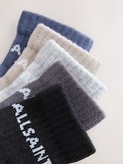 smALLSAINTS Blue Logo Neutral Baby Socks 5 Pack - Image 8 of 8