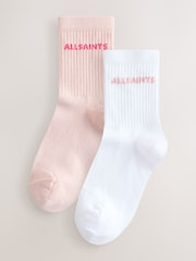 smALLSAINTS Pink Logo Socks 2 Pack - Image 1 of 5