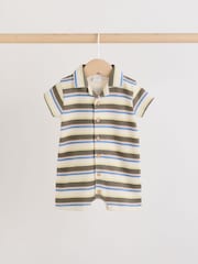 Verde cu mai multe culori - Smart Collar Baby Rompers 2 Pack - Imaginea 3 din 9