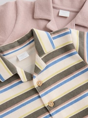 Verde cu mai multe culori - Smart Collar Baby Rompers 2 Pack - Imaginea 7 din 9