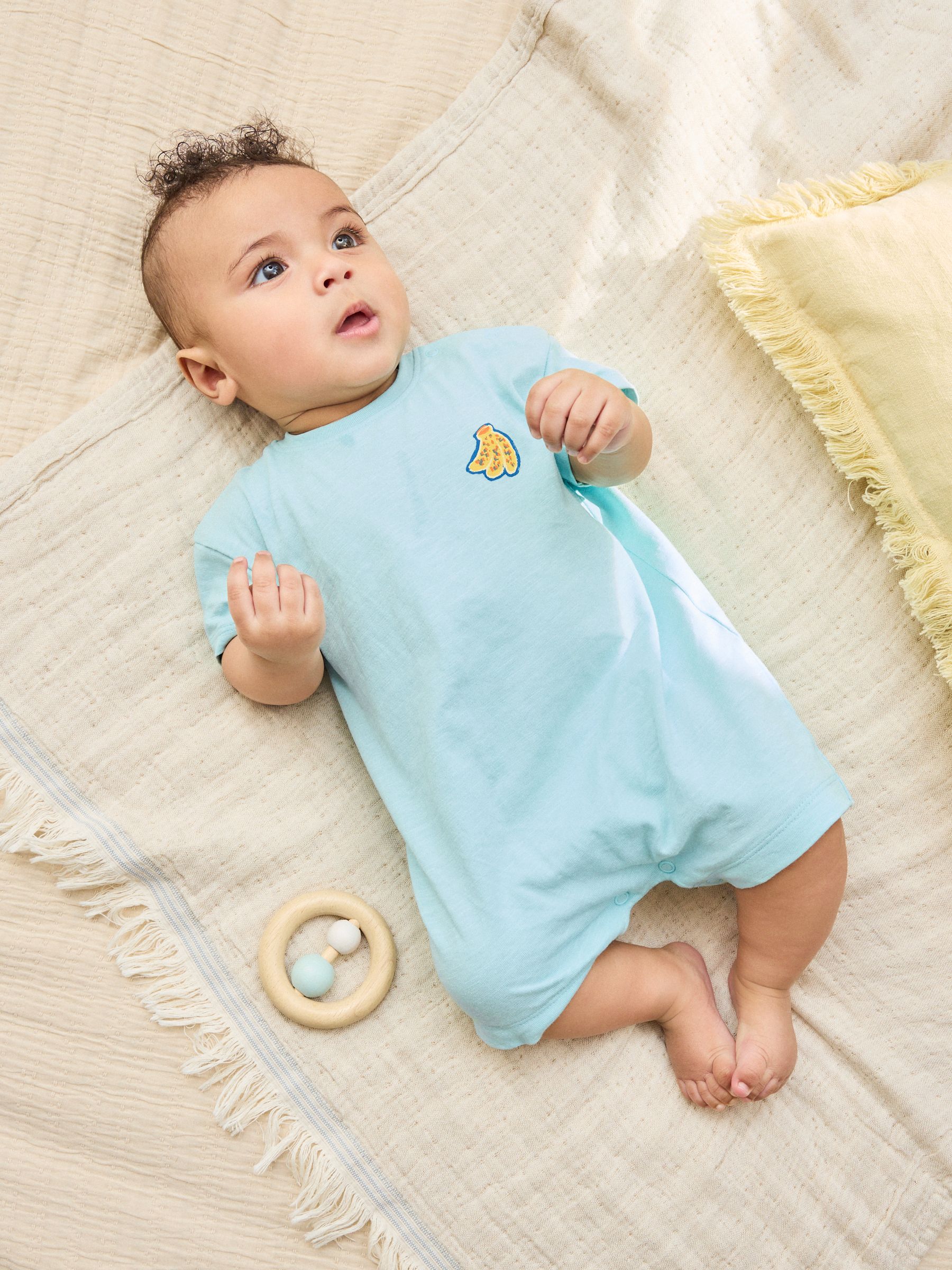 Buy Blue Fruit Print Jersey Baby Rompers 3 Pack from Next USA