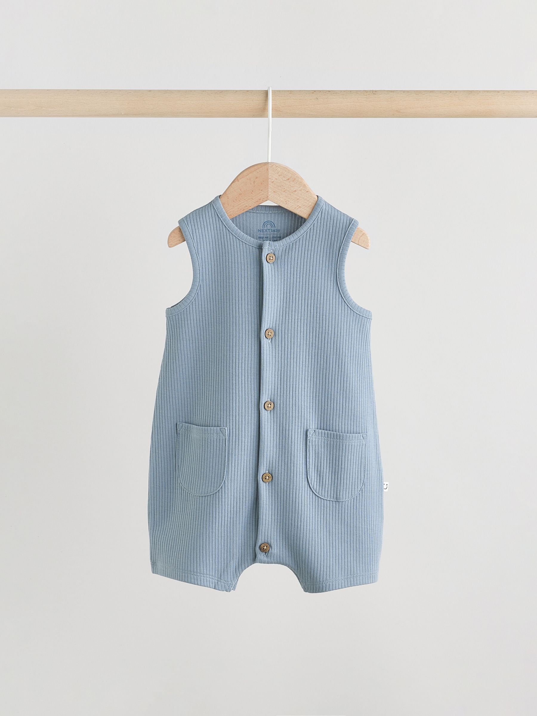 Buy Blue Vest Jersey Baby Romper from the Next UK online shop