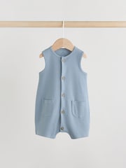 Albastru - Vest Jersey Baby Rompers - Imaginea 5 din 10