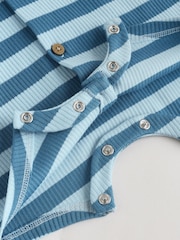 Albastru - Vest Jersey Baby Rompers - Imaginea 9 din 10