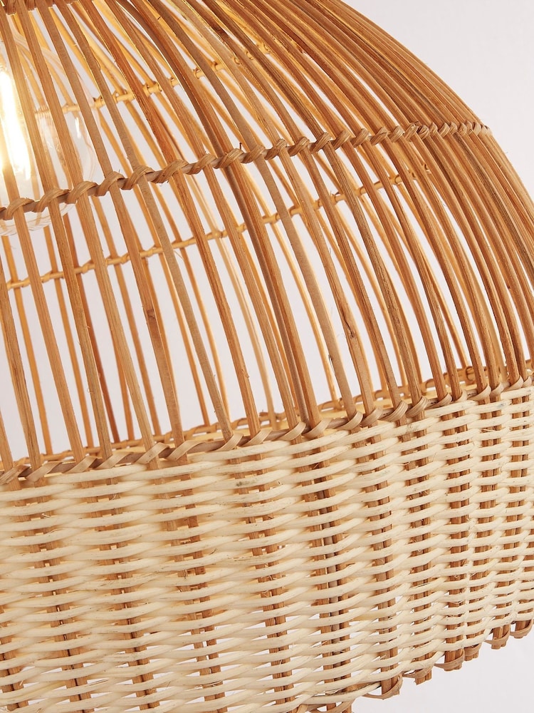 Searchlight Natural/Cream Jenn Rattan Easy Fit Shade - Image 4 of 4